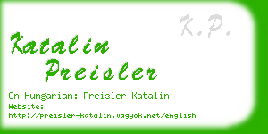 katalin preisler business card